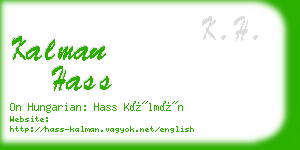 kalman hass business card